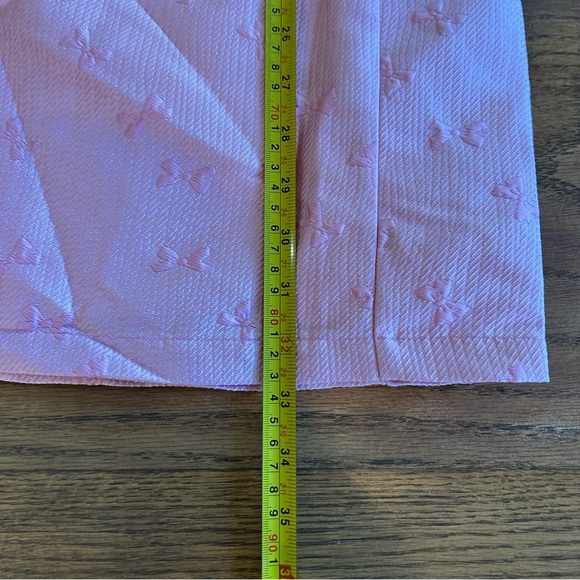 NWT Sister Jane Gali Bow Jacquard Mini Dress Pink Women’s Sz Small Party Formal - Picture 9 of 9